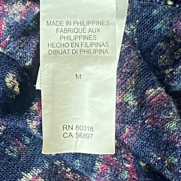 Lucky Brand Verna Floral Paisley Print Dress Linen Blend Sz M #330F - Picture 7 of 8